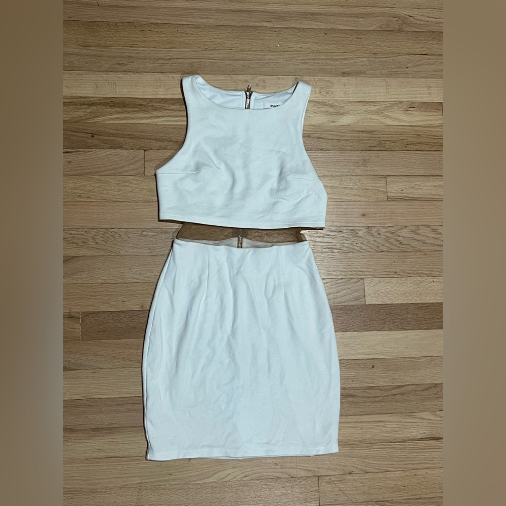 Bailey 44 White Cut Out Mesh Dress XS